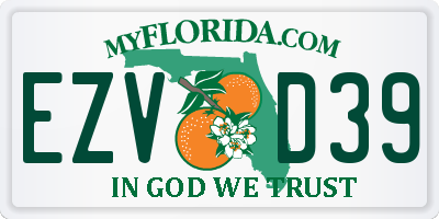 FL license plate EZVD39