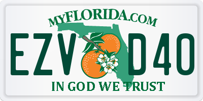 FL license plate EZVD40