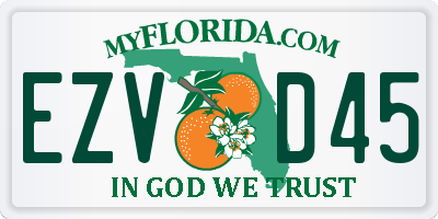 FL license plate EZVD45