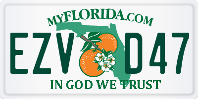 FL license plate EZVD47