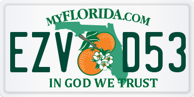 FL license plate EZVD53