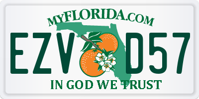 FL license plate EZVD57