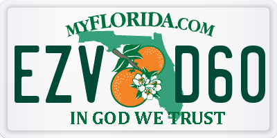 FL license plate EZVD60