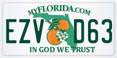 FL license plate EZVD63