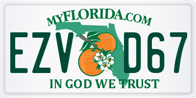 FL license plate EZVD67