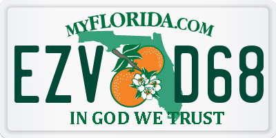 FL license plate EZVD68