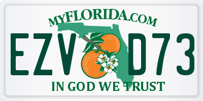 FL license plate EZVD73