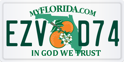 FL license plate EZVD74