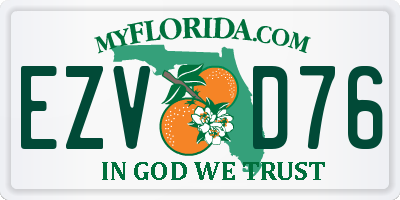 FL license plate EZVD76