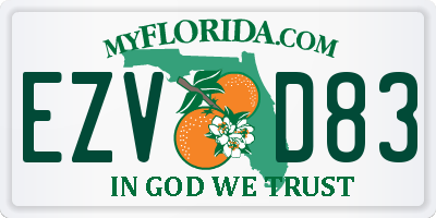 FL license plate EZVD83