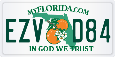 FL license plate EZVD84