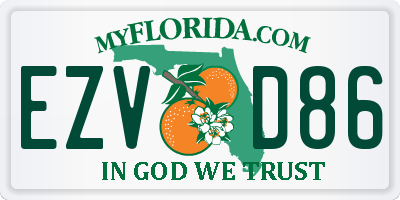 FL license plate EZVD86