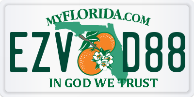 FL license plate EZVD88