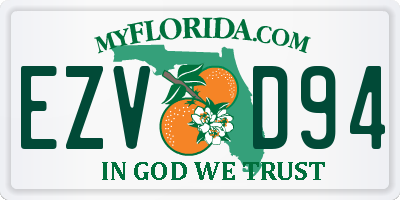 FL license plate EZVD94