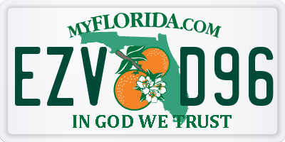 FL license plate EZVD96