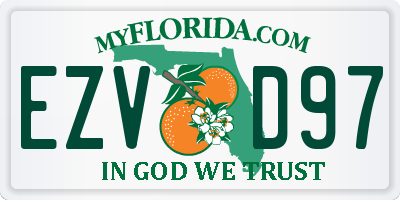 FL license plate EZVD97