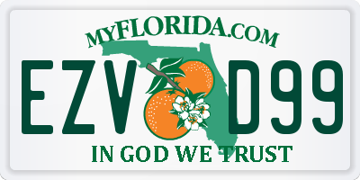 FL license plate EZVD99