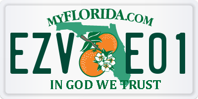 FL license plate EZVE01