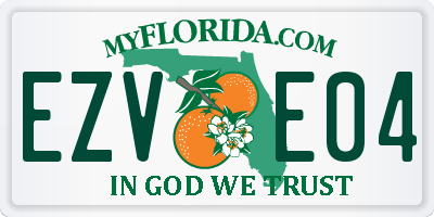 FL license plate EZVE04