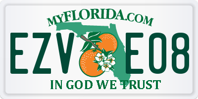 FL license plate EZVE08