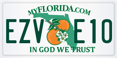 FL license plate EZVE10