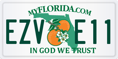 FL license plate EZVE11