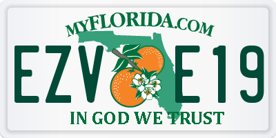 FL license plate EZVE19