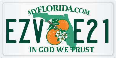 FL license plate EZVE21