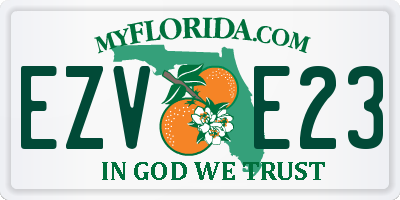 FL license plate EZVE23