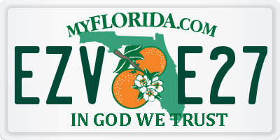 FL license plate EZVE27