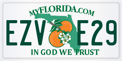 FL license plate EZVE29