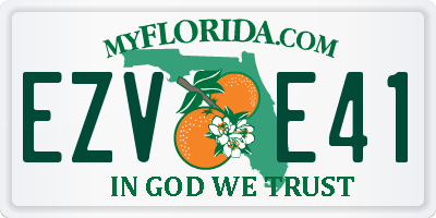 FL license plate EZVE41