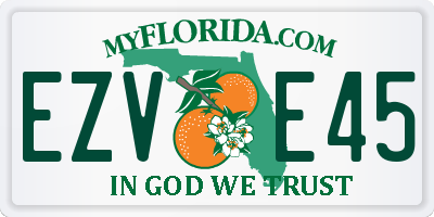 FL license plate EZVE45