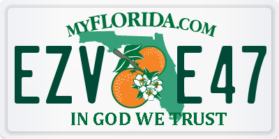 FL license plate EZVE47