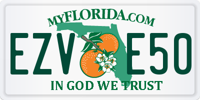 FL license plate EZVE50