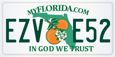 FL license plate EZVE52