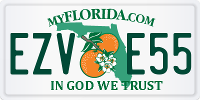 FL license plate EZVE55