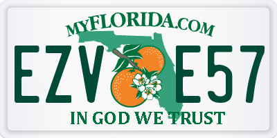 FL license plate EZVE57