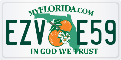 FL license plate EZVE59