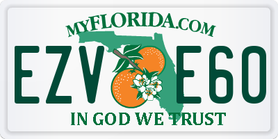 FL license plate EZVE60