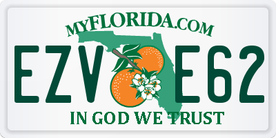 FL license plate EZVE62