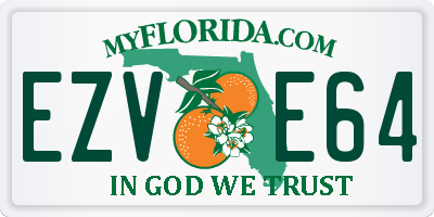 FL license plate EZVE64