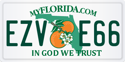 FL license plate EZVE66