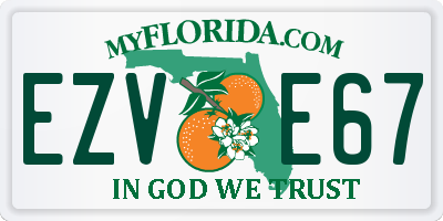 FL license plate EZVE67