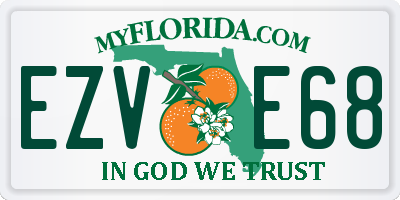 FL license plate EZVE68