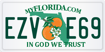 FL license plate EZVE69