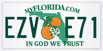 FL license plate EZVE71