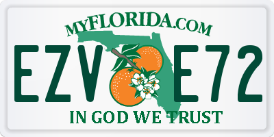 FL license plate EZVE72