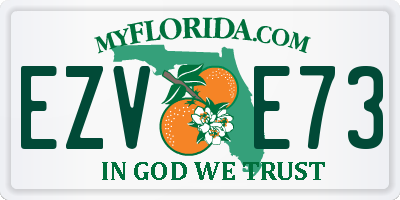 FL license plate EZVE73