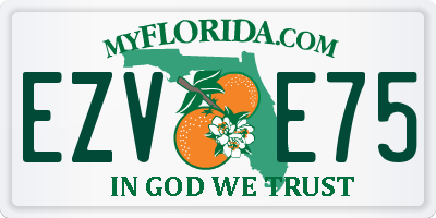 FL license plate EZVE75